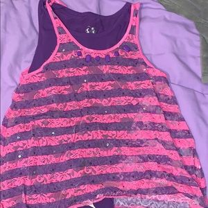 2 layer justice tank top